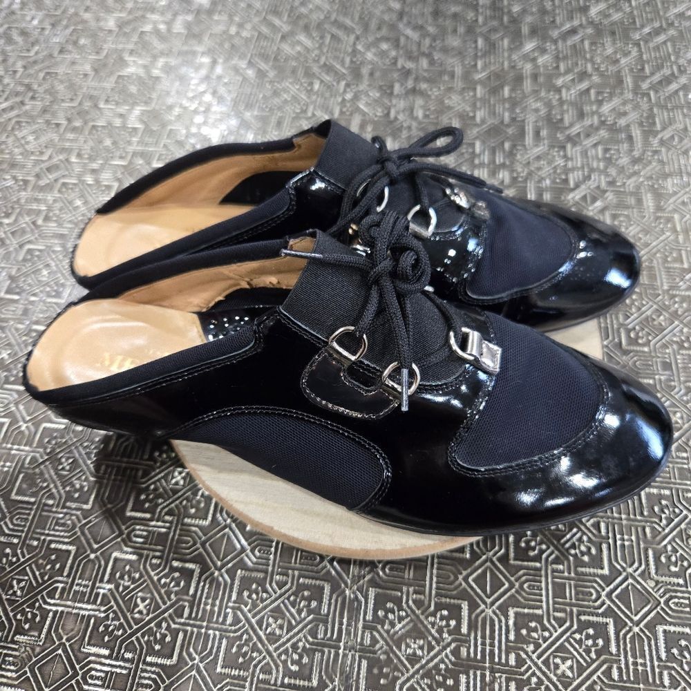 Rare Vintage Sesto Meucci Slip-On Mules Open Heel Size 6.5 Made In Italy!
